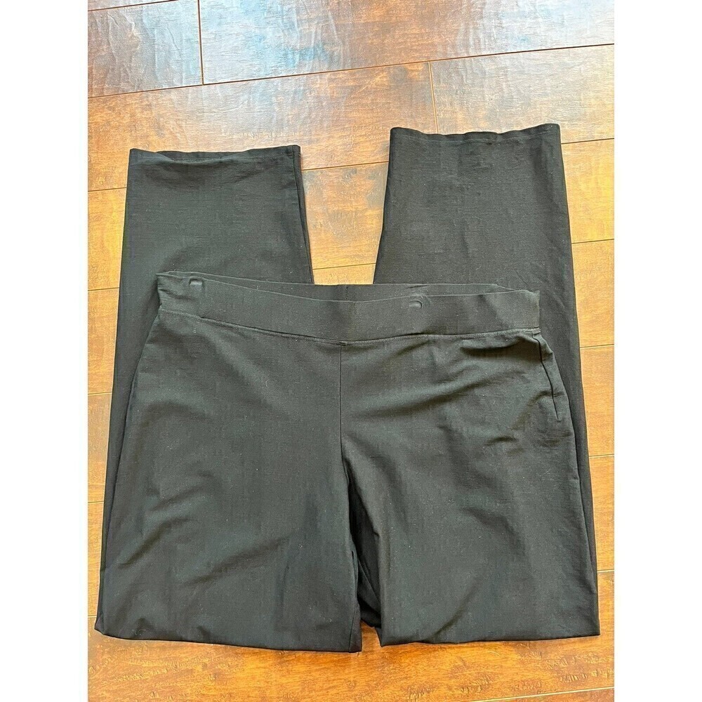 Eileen Fisher Womens Black Pull On Casual Pant Large
